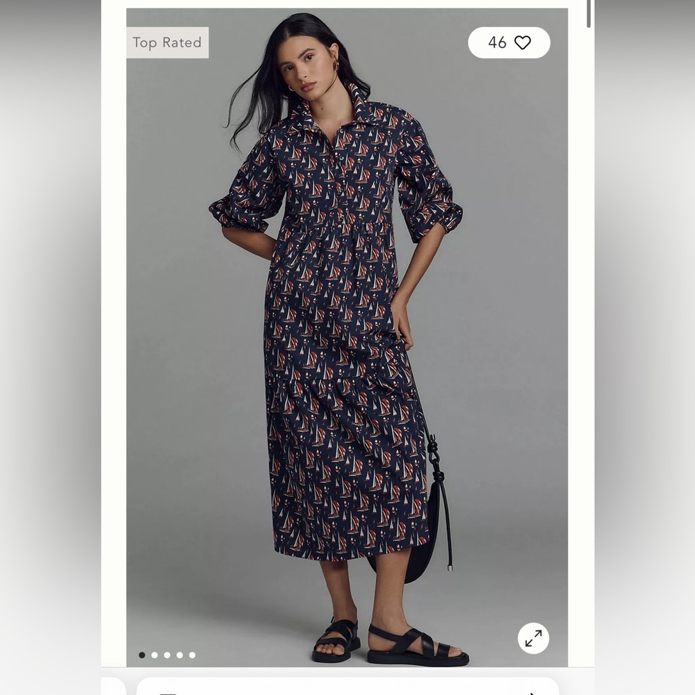 MAEVE THE BETTINA TIERED SHIRT DRESS